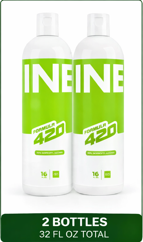 Formula 420 NINE Alcohol Cleaner – 99.9% Purity | Multi-Purpose | Liquid Solution | 16 oz