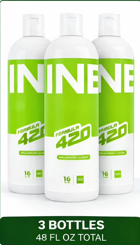 Formula 420 NINE Alcohol Cleaner – 99.9% Purity | Multi-Purpose | Liquid Solution | 16 oz