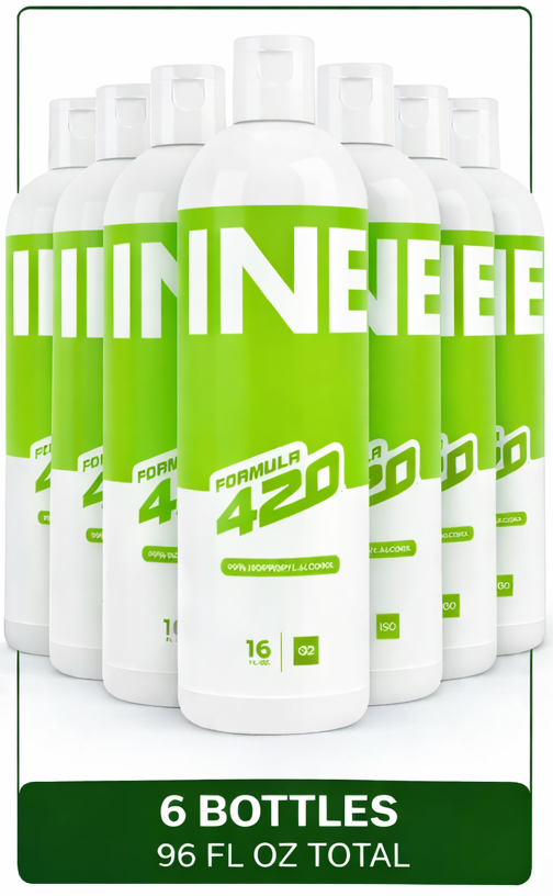 Formula 420 NINE Alcohol Cleaner – 99.9% Purity | Multi-Purpose | Liquid Solution | 16 oz