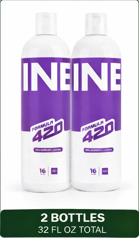 Formula 420 NINE Alcohol Cleaner – 99.9% Purity | Multi-Purpose | Liquid Solution | 16 oz