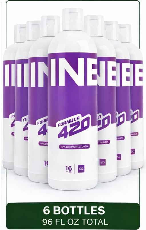 Formula 420 NINE Alcohol Cleaner – 99.9% Purity | Multi-Purpose | Liquid Solution | 16 oz