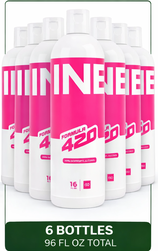 Formula 420 NINE Alcohol Cleaner – 99.9% Purity | Multi-Purpose | Liquid Solution | 16 oz