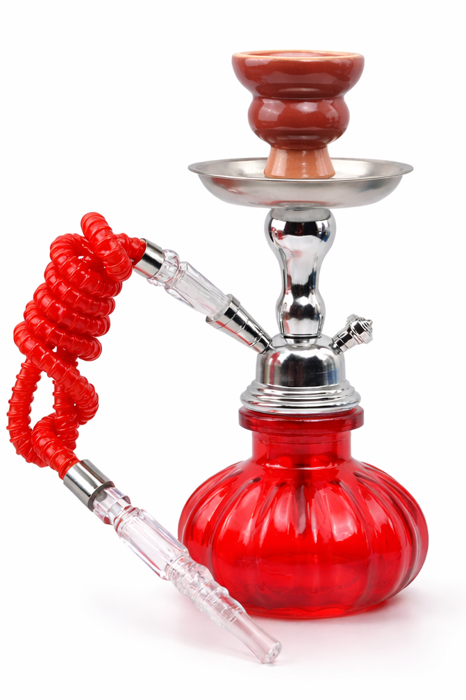 Hookah Set - Compact Design | Glass Base | Classic Style | 11 inches
