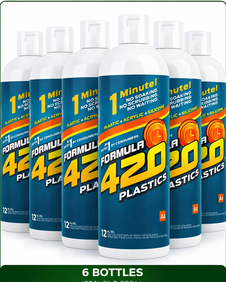 Plastic Cleaner – All Natural Formula | Multi-Surface | Liquid Solution | 12 oz
