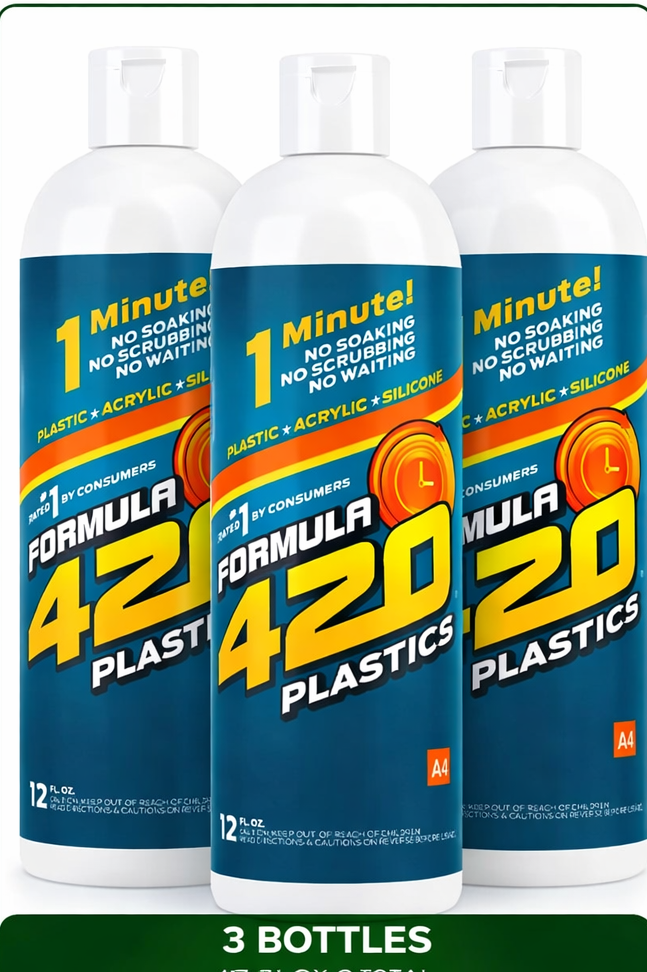 Plastic Cleaner – All Natural Formula | Multi-Surface | Liquid Solution | 12 oz