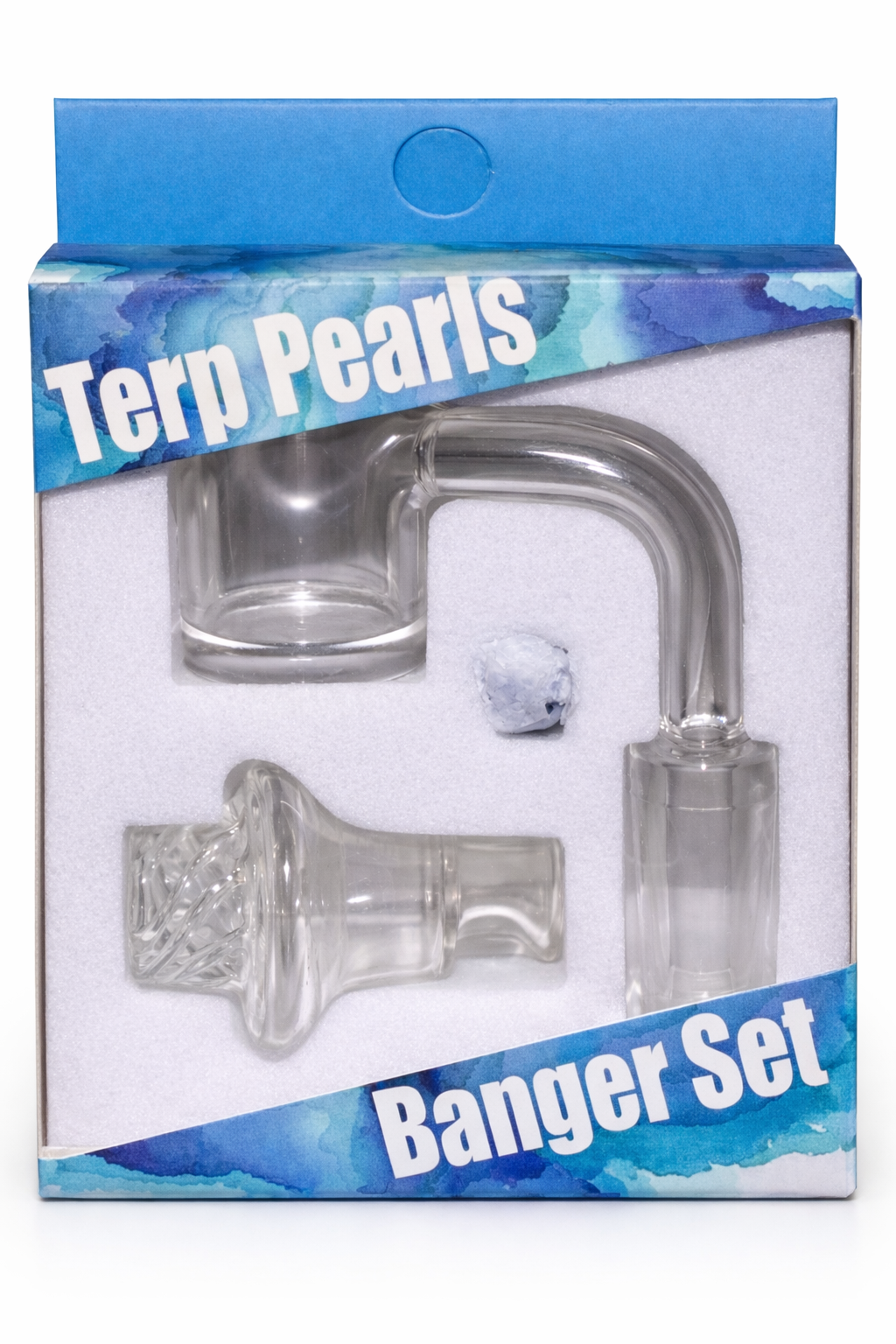 Terp Pearls Banger Set – Quartz 90° Joint | Spinner Carb Cap | Dab Kit