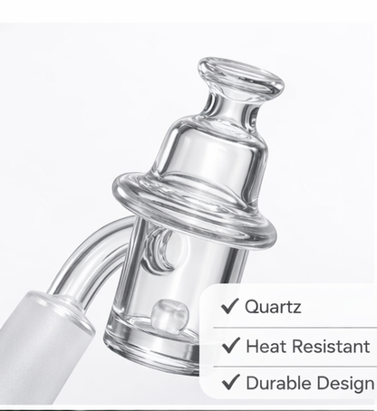 Quartz Banger Carb Cap – 14mm Male | Heat Resistant Quartz | Bell Design | 2.5 Inch