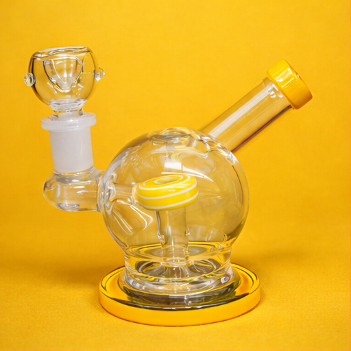 Glass Rig – Vortex Globe Perc | Borosilicate Glass | Transparent | 5 Inch