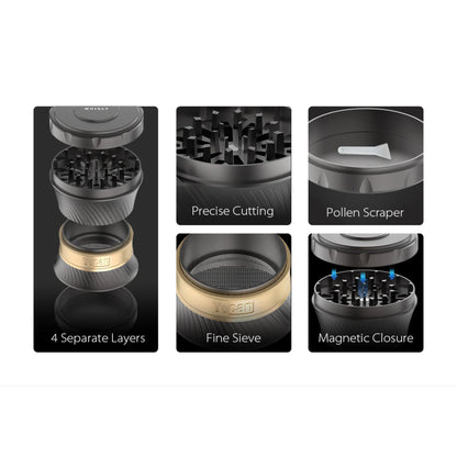 Herb Grinder – Premium Manual Grinder | Metal Build | Whirly Design | Compact Size